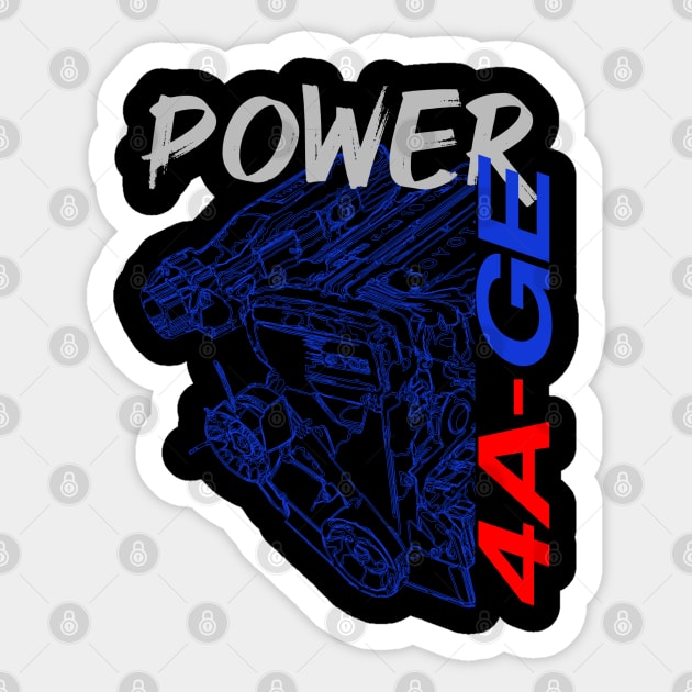 4A GE AE86 Engine Sticker by gaplexio